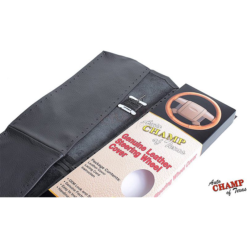 black leather wrap steering wheel dodge ram oem style fit