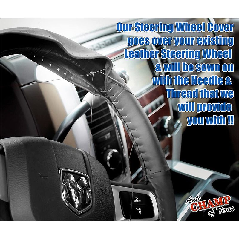 dodge 2015 ram leather steering wheel restoration black kit