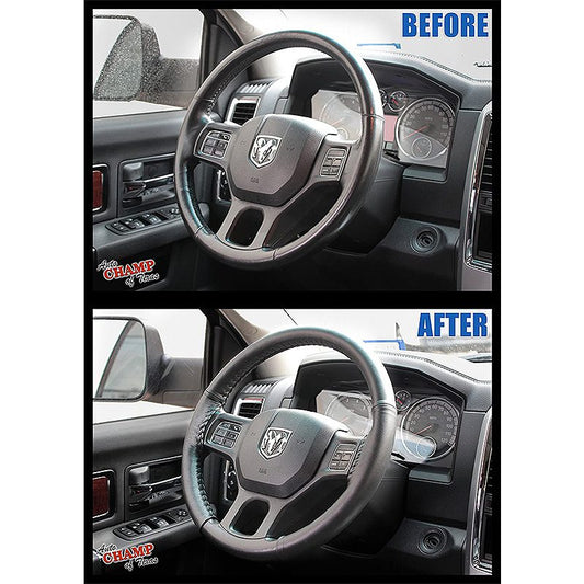 dodge ram black leather steering wrap oem wheel replacement