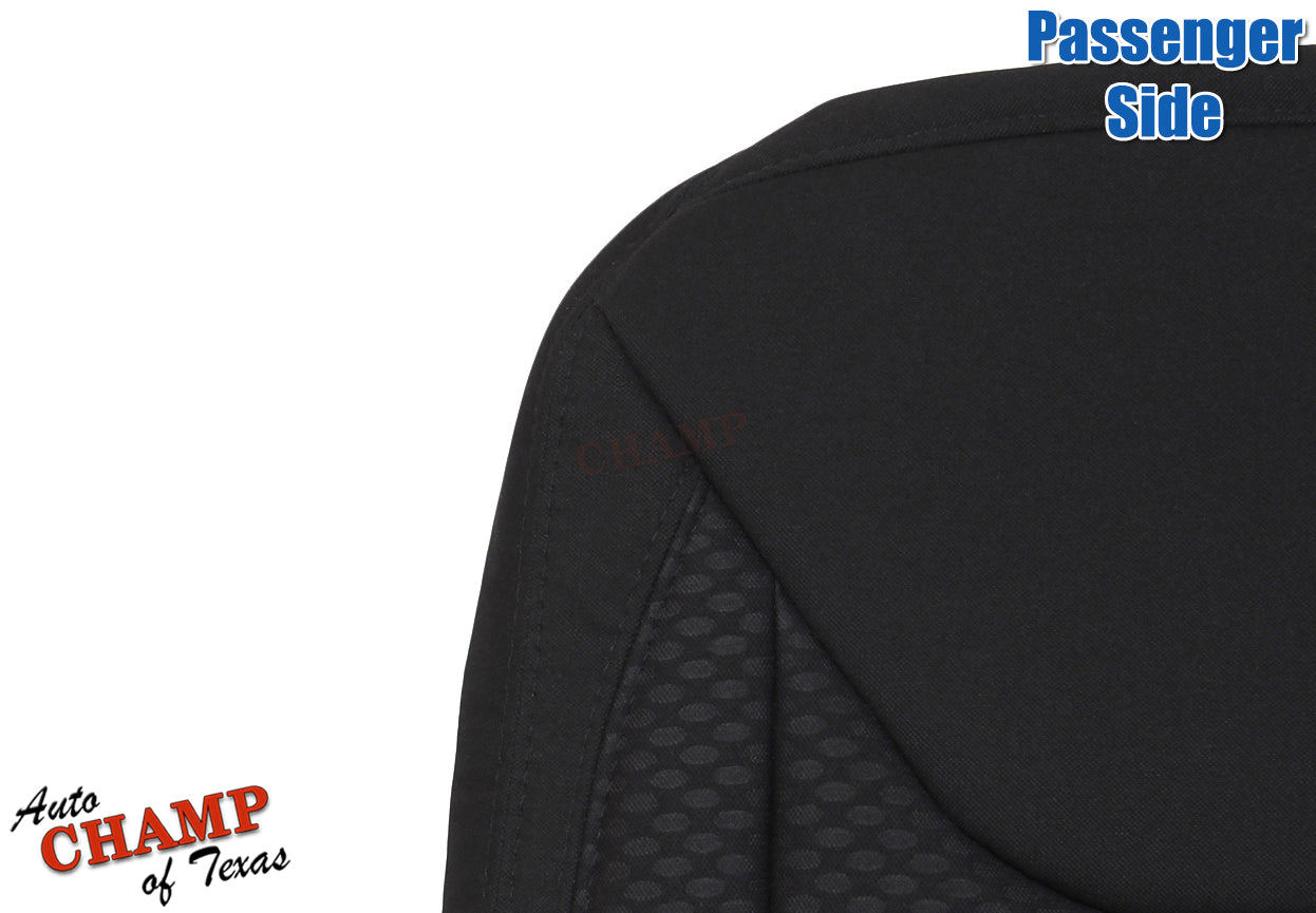 2013 2014 2015 2016 2017 jeep wrangler bottom cloth seat cover black backrest corner view
