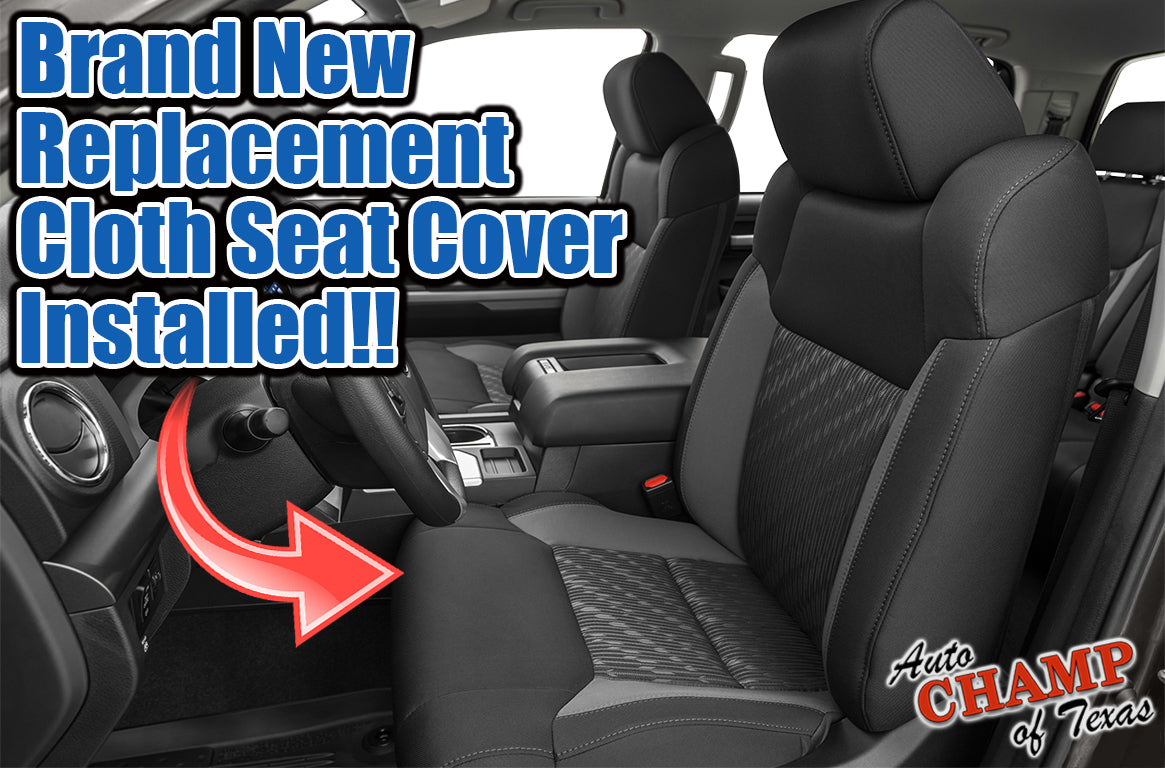 toyota tundra 2014 2021 black cloth bottom cushion seat cover replacement