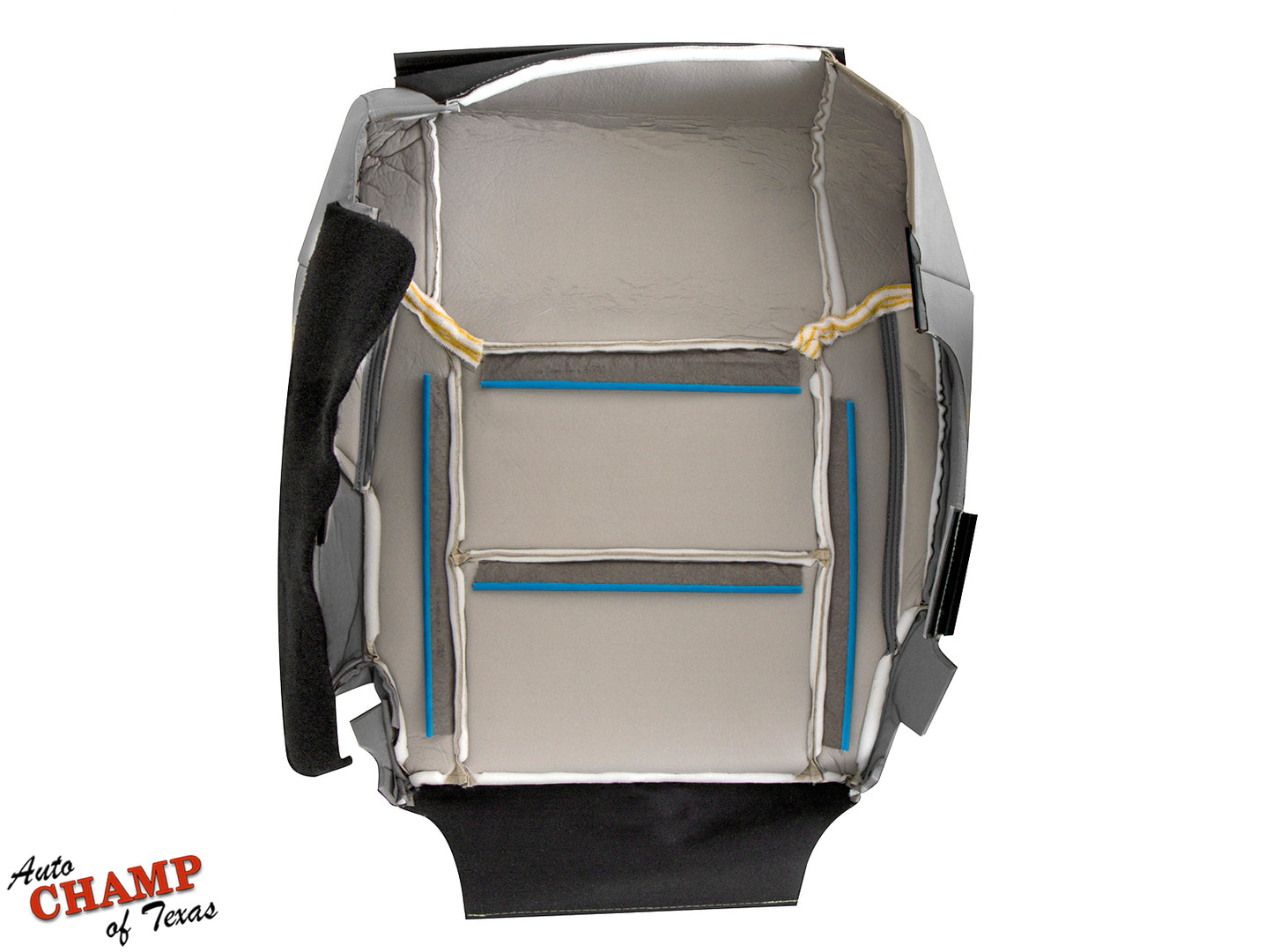 2014 2021 toyota tundra passenger seat bottom replacement gray leather back view