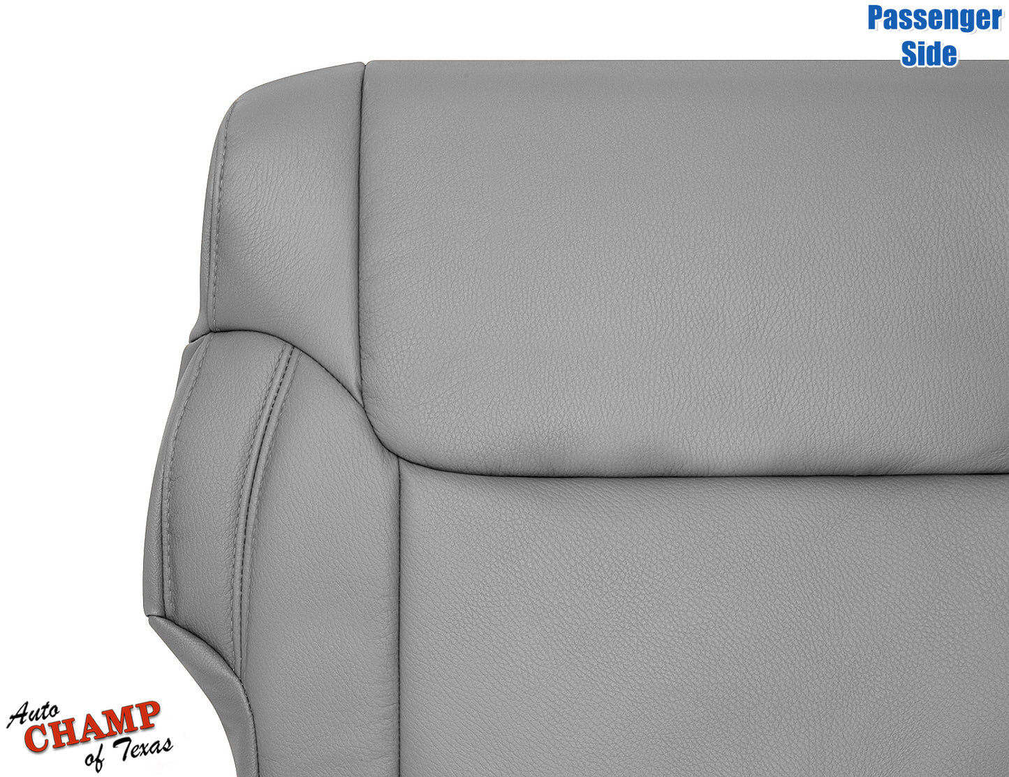 2014 2021 toyota tundra passenger bottom seat cover gray leather closeup