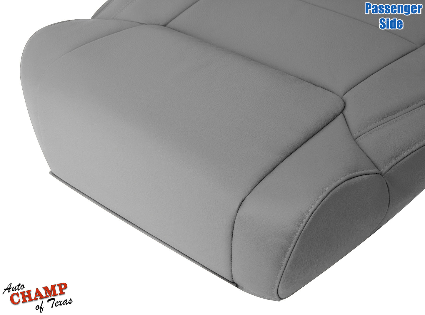 2014 2021 toyota tundra gray leather passenger seat cover closeup