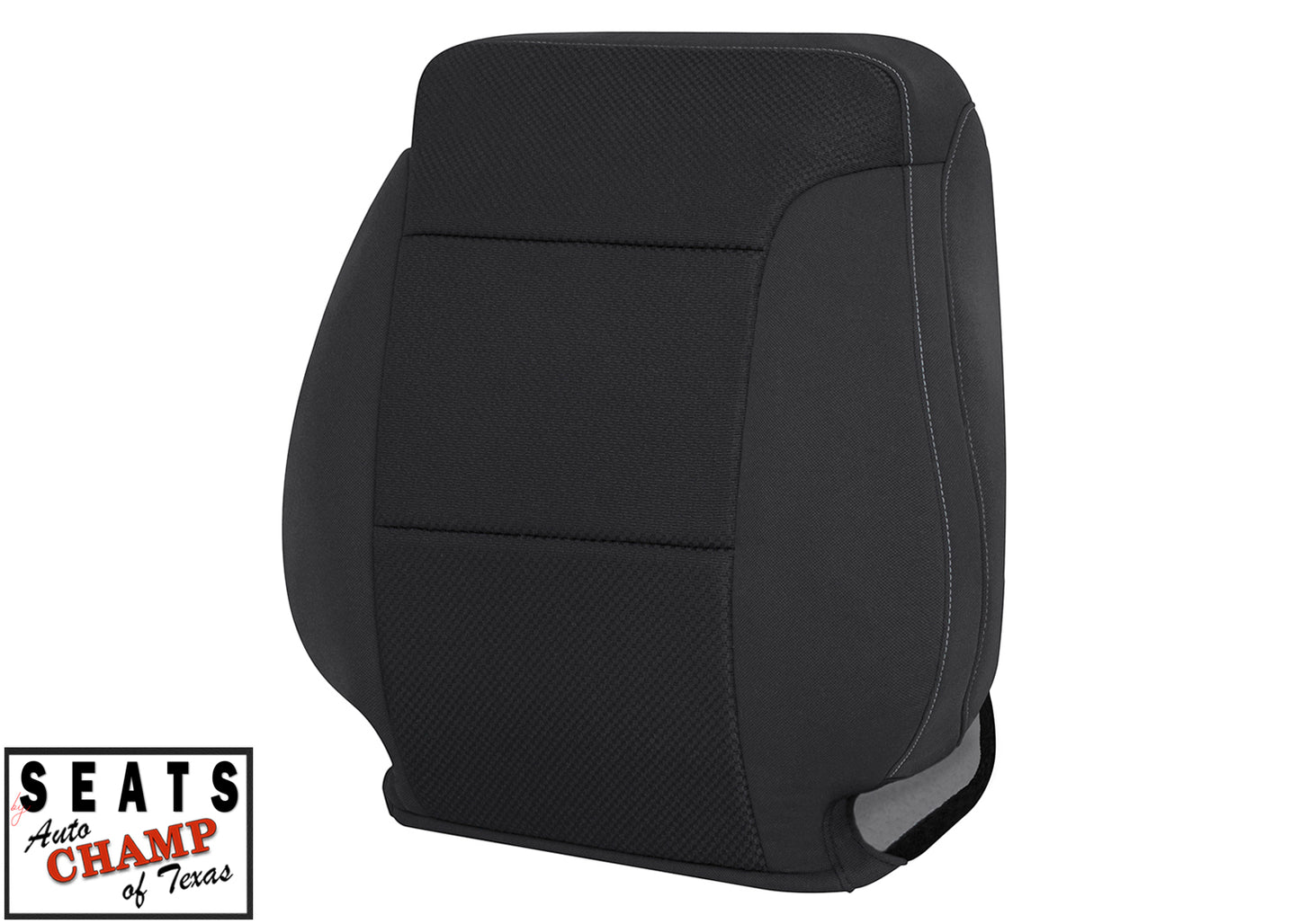 2015 2019 gmc sierra 1500 driver side seat cover cloth lean back full view jet black