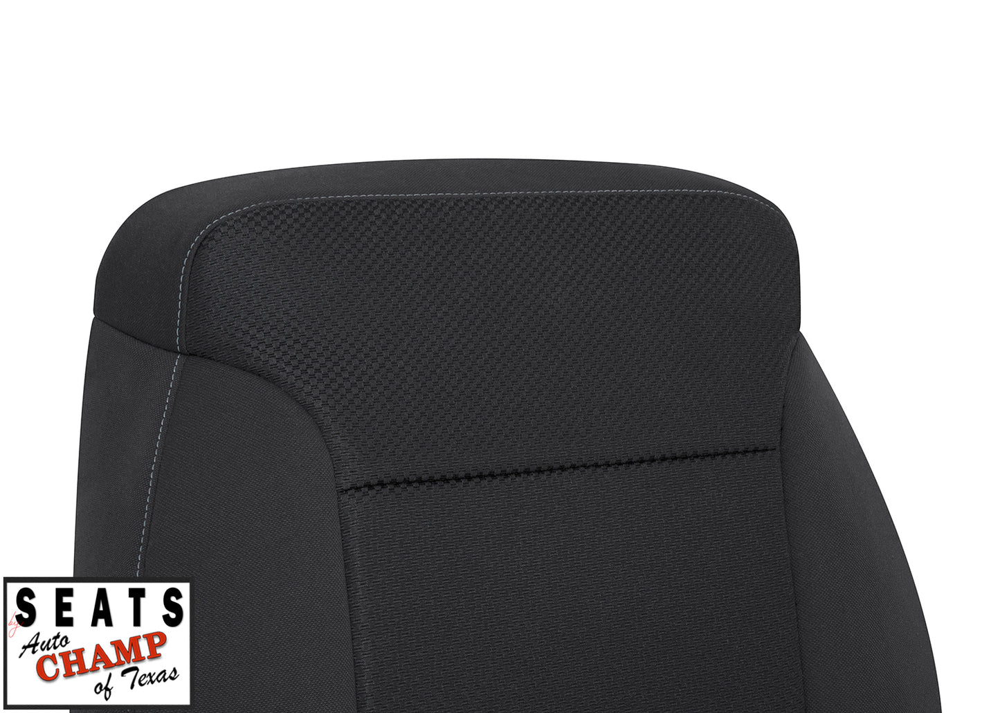 2015 2019 gmc sierra 1500 driver side lean back cloth seat cover jet black