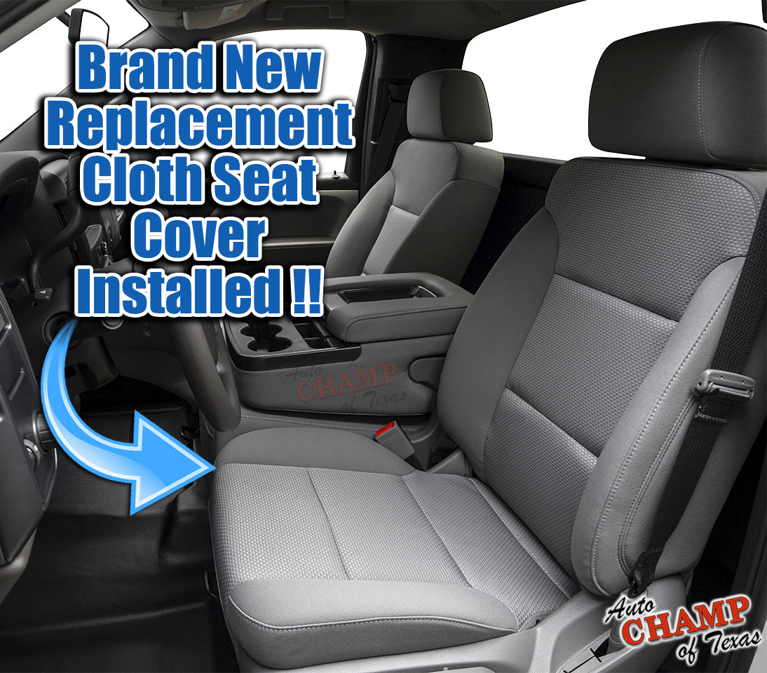 chevy silverado gray driver seat base bottom cloth cover