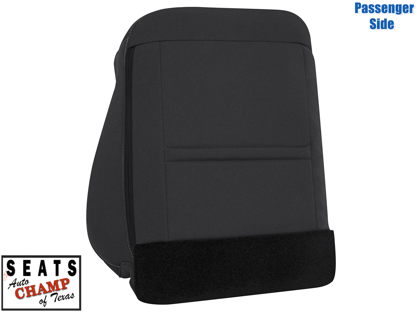 2015 2019 gmc sierra jet black cloth lean back passenger seat