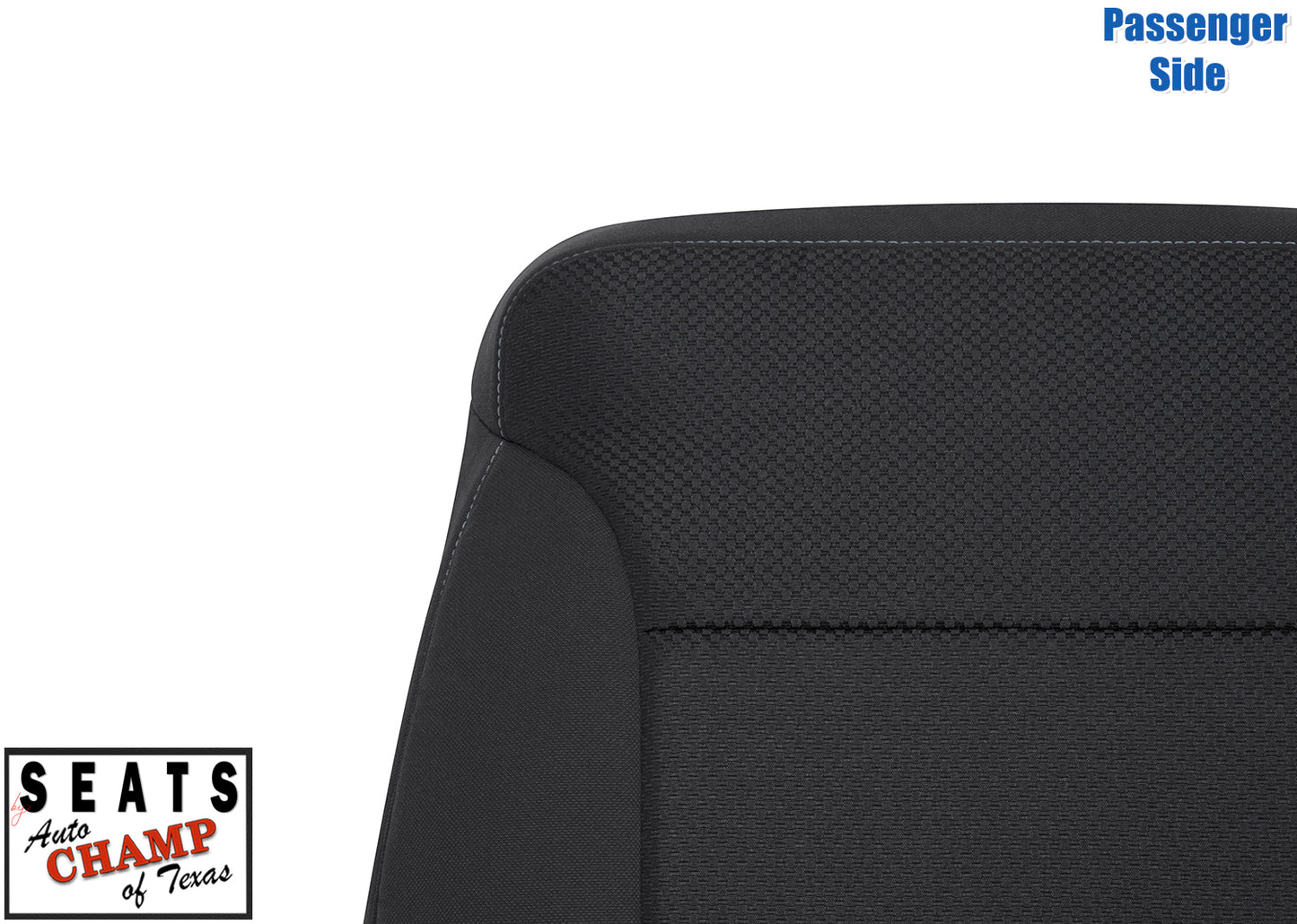 2015 2019 gmc sierra passenger lean back seat cover jet black cloth