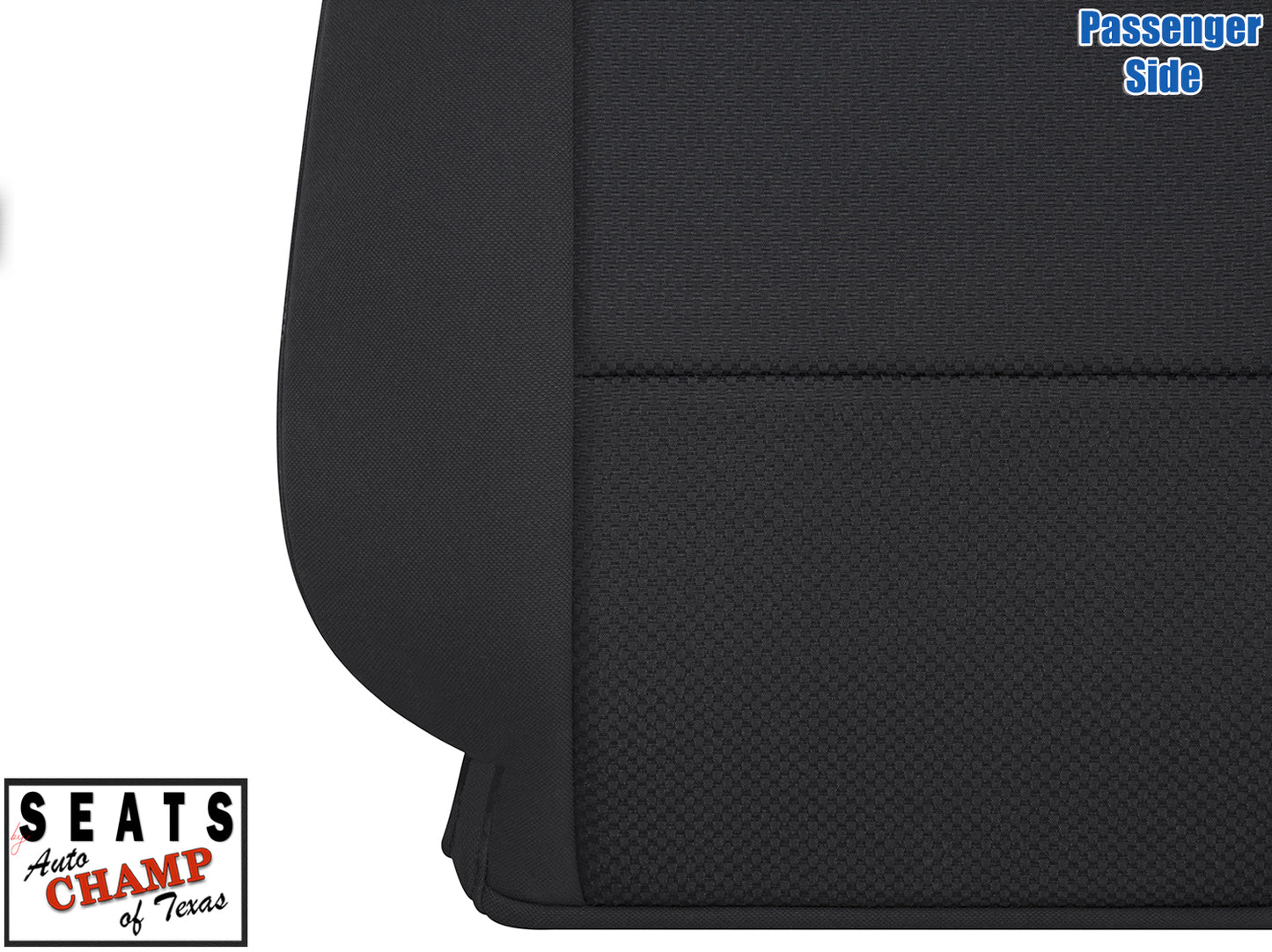 passenger side lean back seat cover jet black