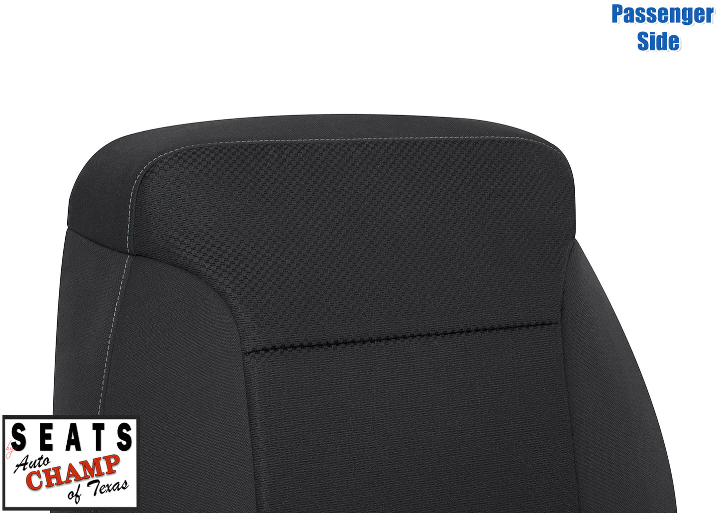 gmc sierra 2015 2019 passenger seat cover jet black lean back cloth