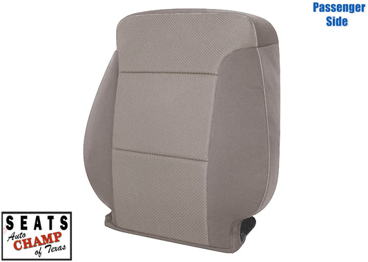 gray tan cloth lean back seat cover gmc sierra