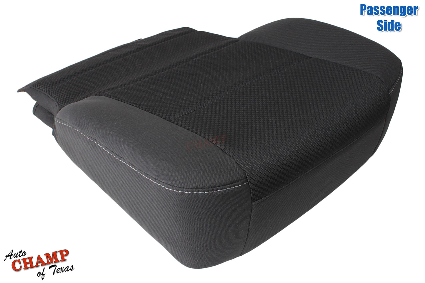 2014 2019 gmc sierra passenger seat cover angled bottom black