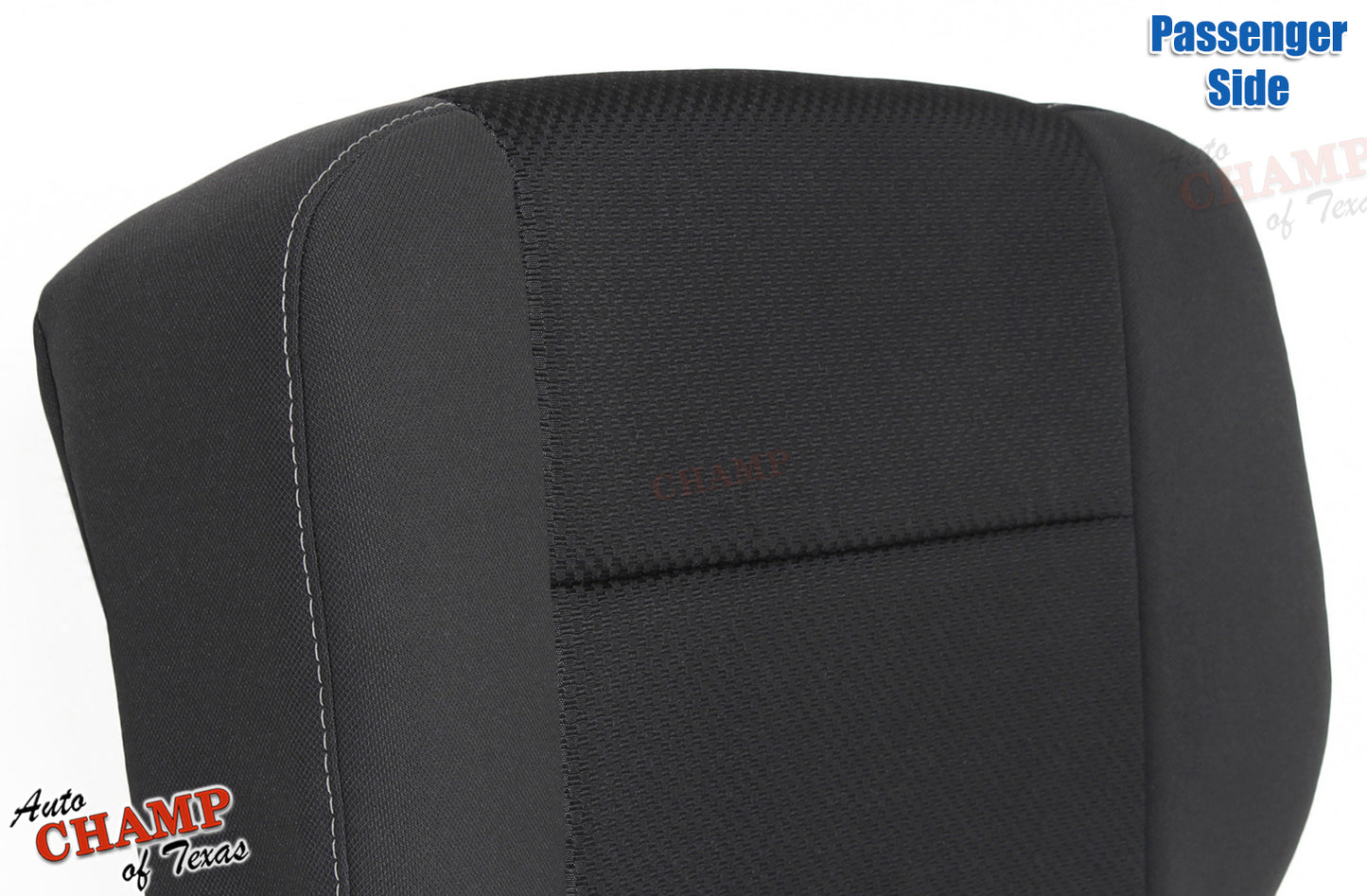 2014 2019 gmc sierra black cloth seat upper section right angle