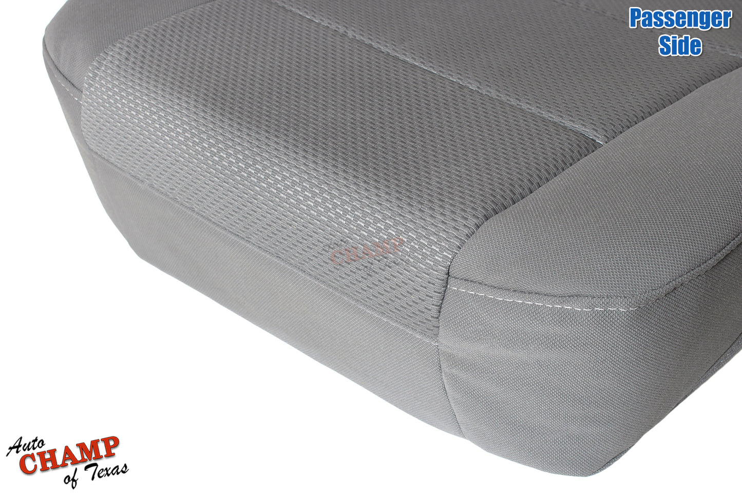 gmc sierra passenger seat cloth detail 2015 2019 gray