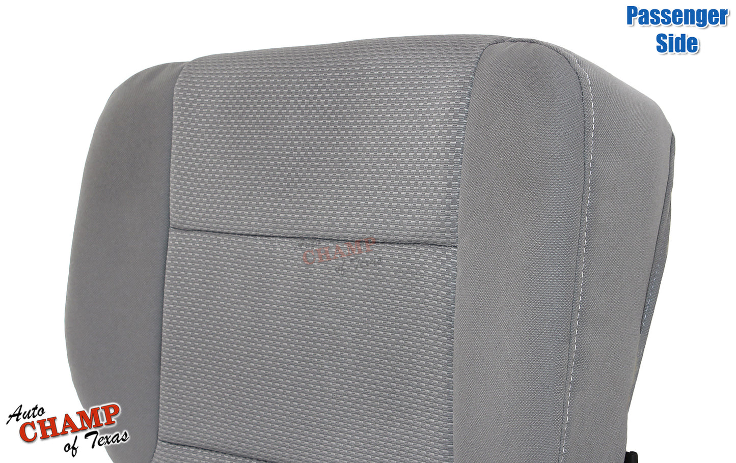 2014 2019 gmc passenger seat cover backrest ash gray angled view