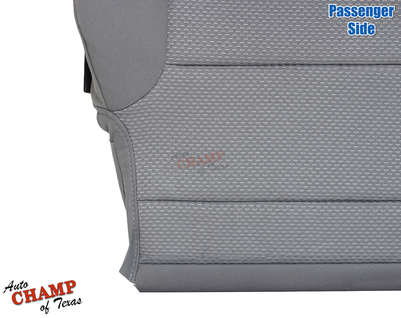 2014 2019 gmc passenger seat cover cloth ash gray close up auto champ of texas