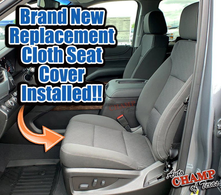 gm suv 2015 2019 black cloth seat cover driver installed