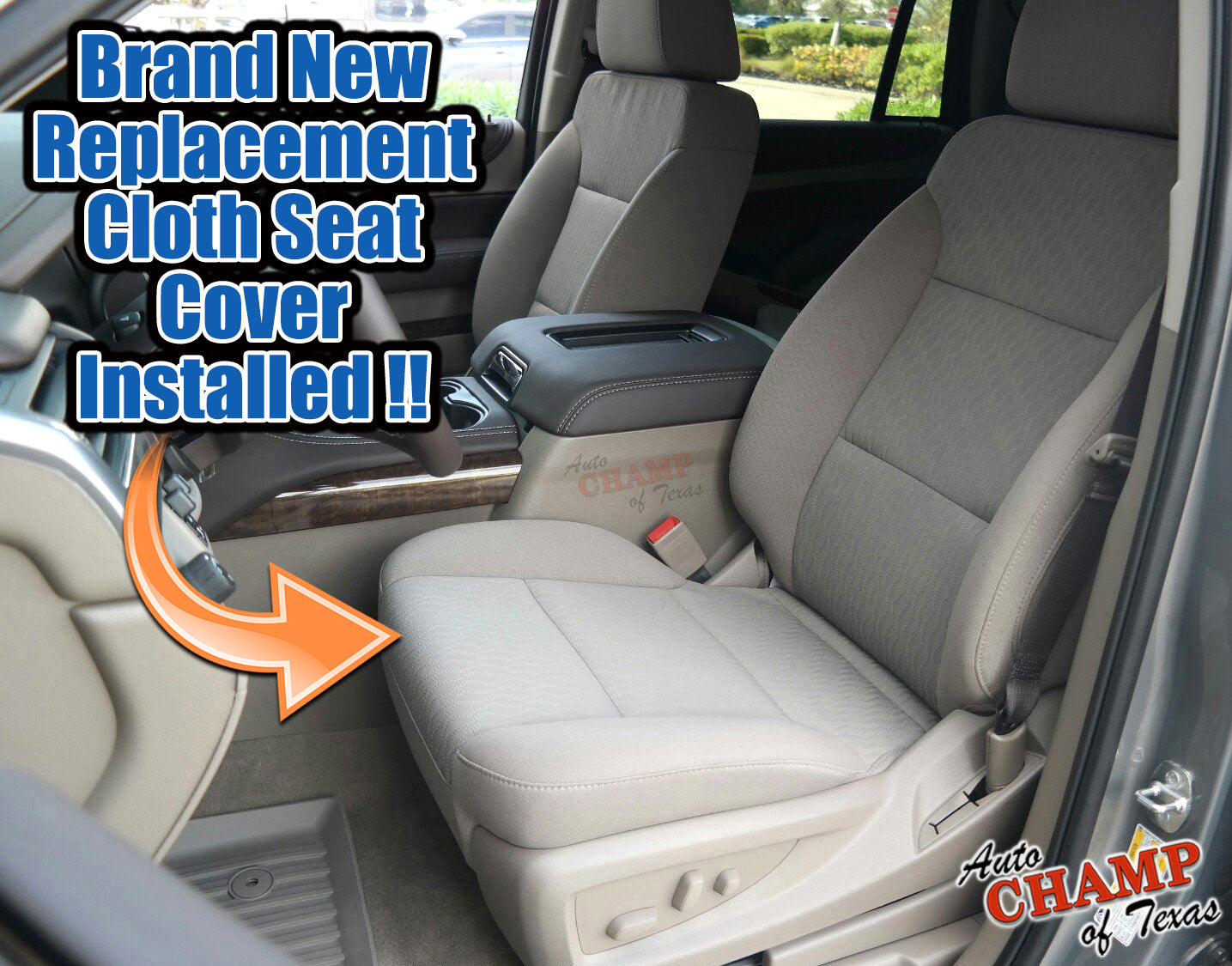 chevy seat replacement installed dune tan