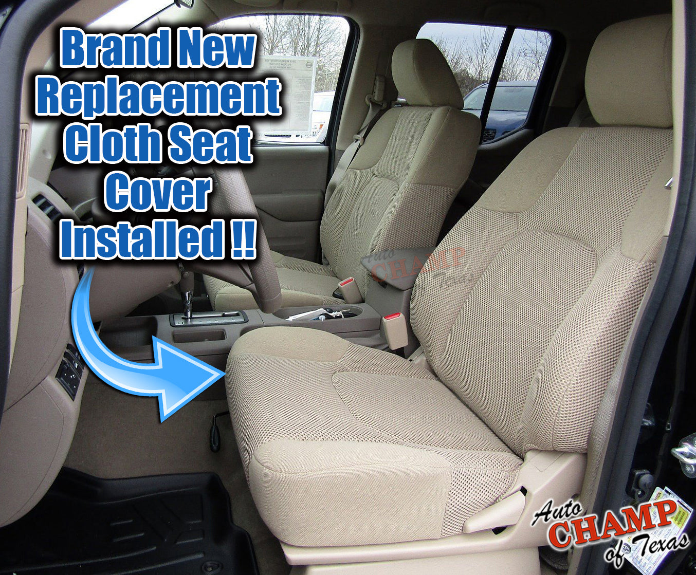 tan bottom seat frontier cloth oem crew cab replacement