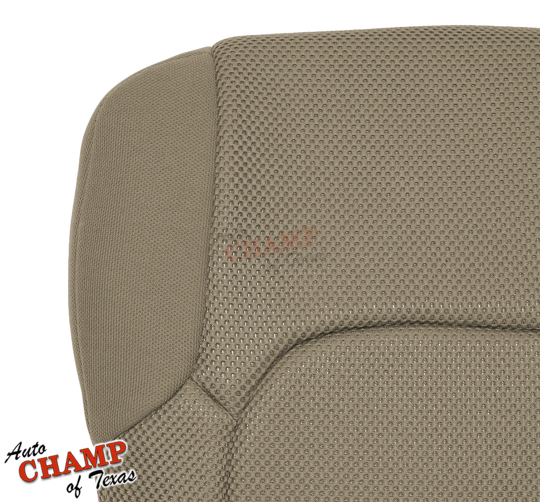 frontier crew cab bottom seat panel beige cloth oem fit