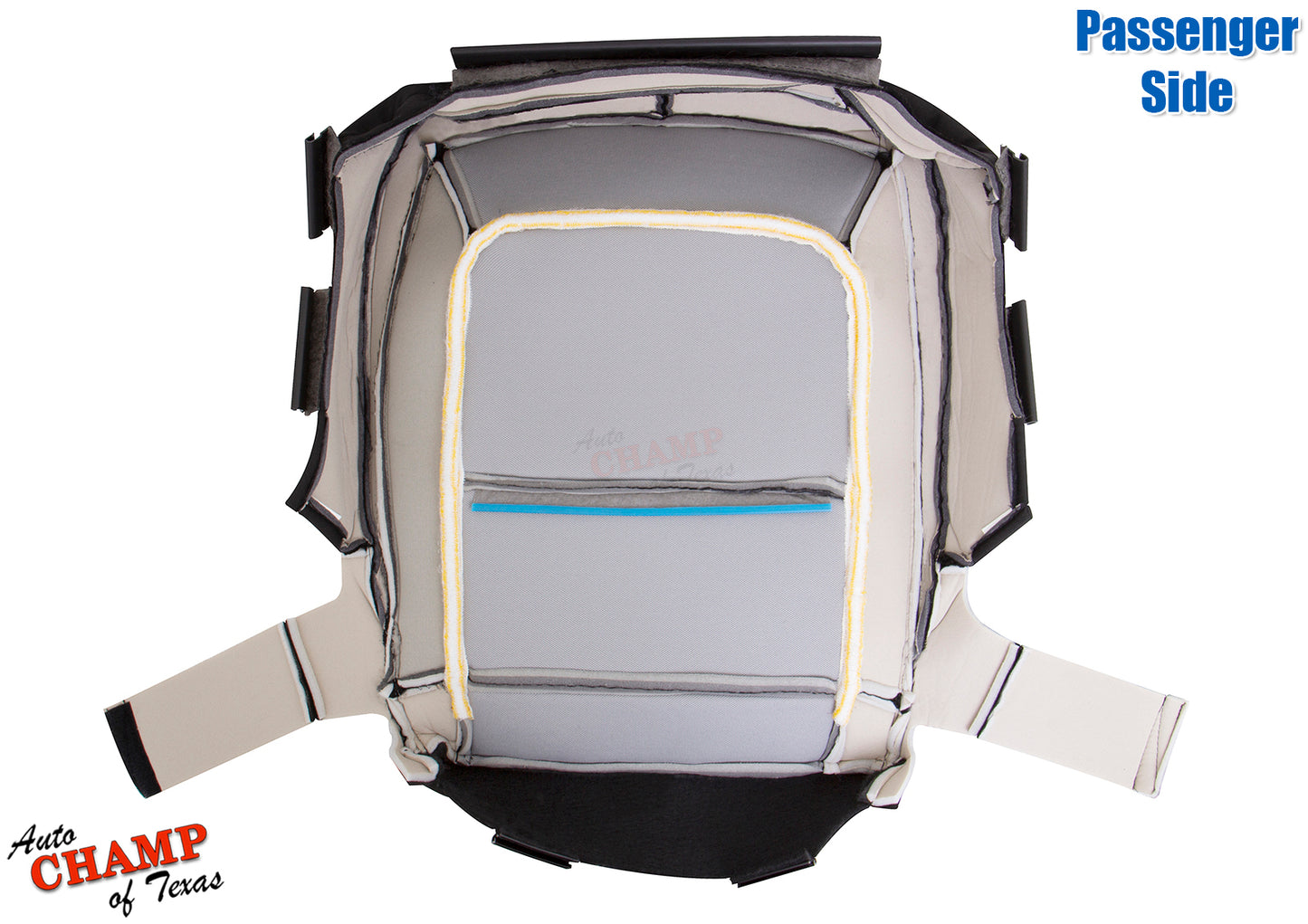 2015 2022 chevy colorado passenger seat cover black cloth installation view