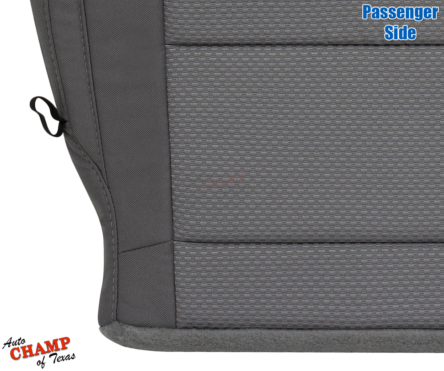 2015 2022 chevy colorado passenger seat cover texture gray cloth closeup