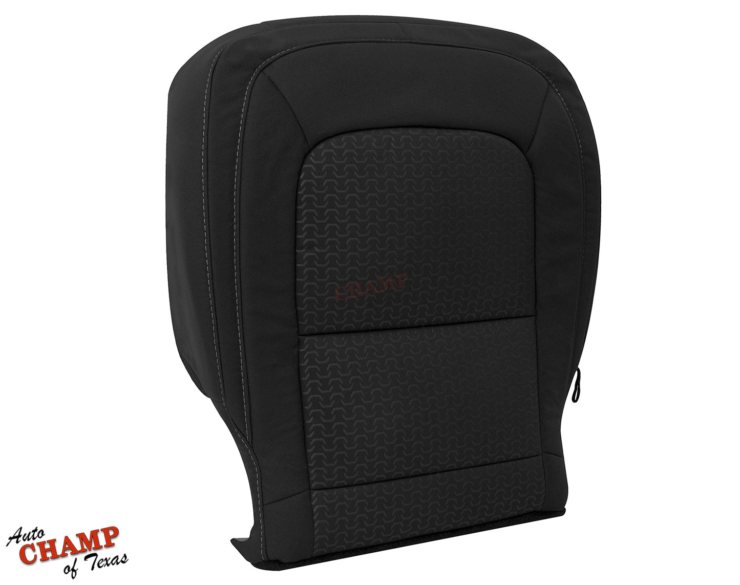 gmc canyon seat back cover passenger side black cloth angled