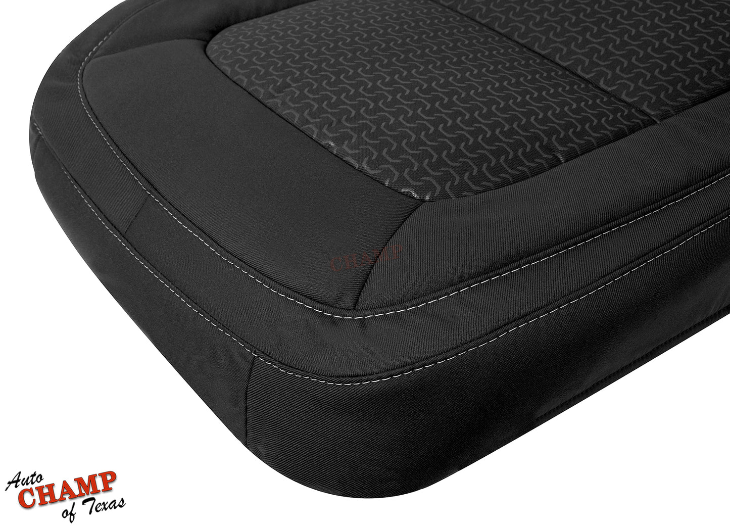 2015 2021 gmc canyon driver seat bottom angle black cloth detail stitching