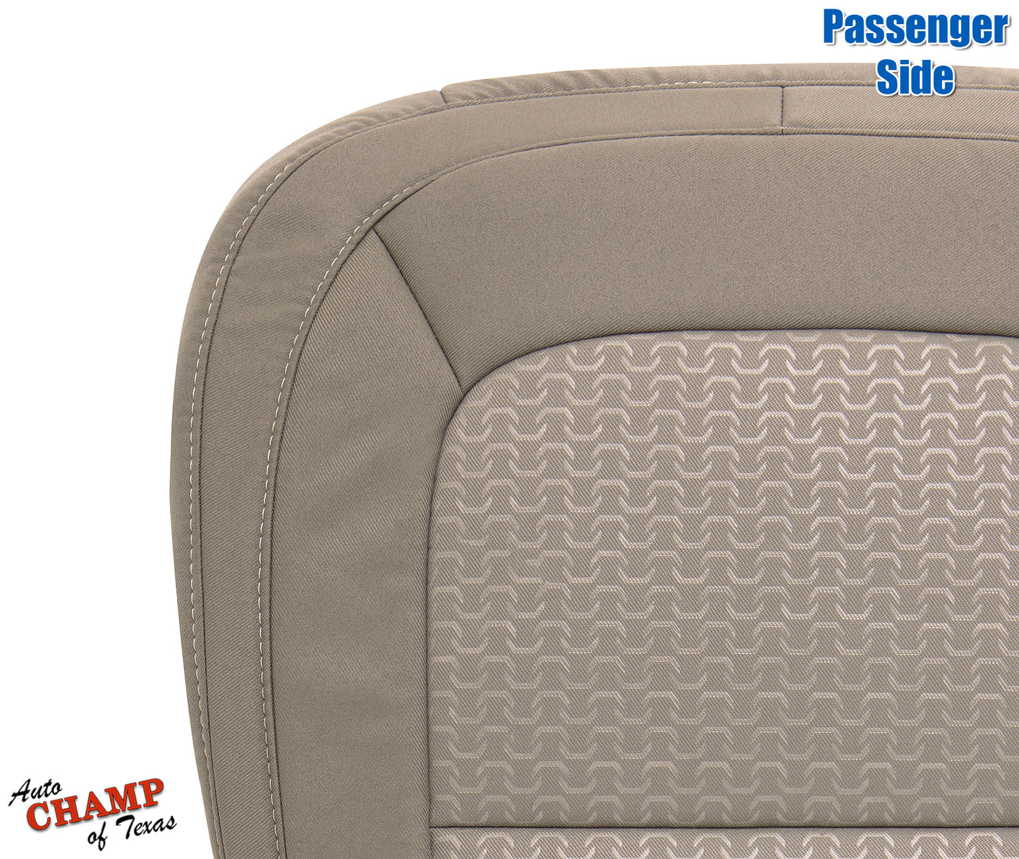 2015 2021 gmc canyon passenger seat cover dune tan cloth top view