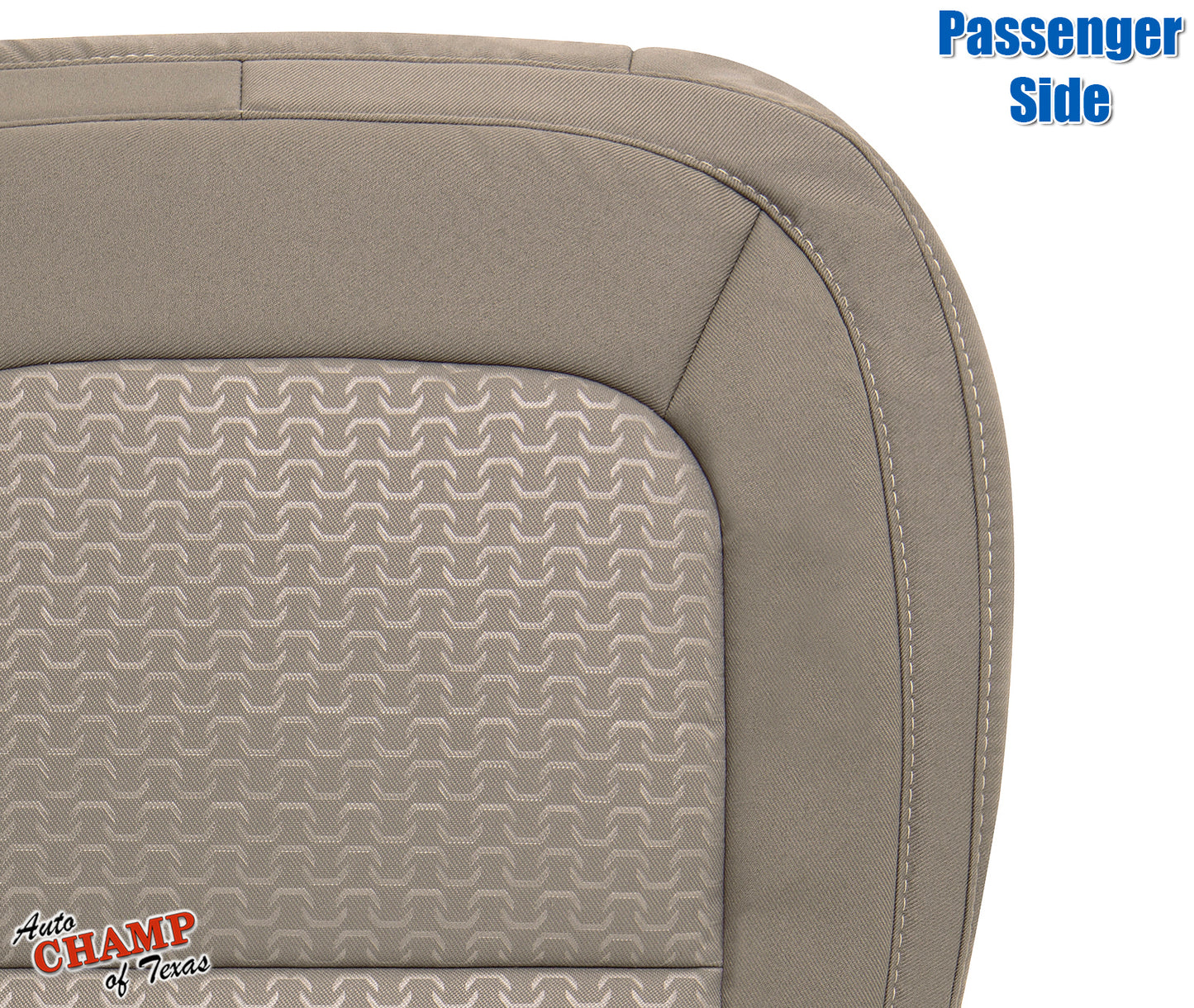 2015 2021 gmc canyon passenger seat cover dune tan cloth backrest detail