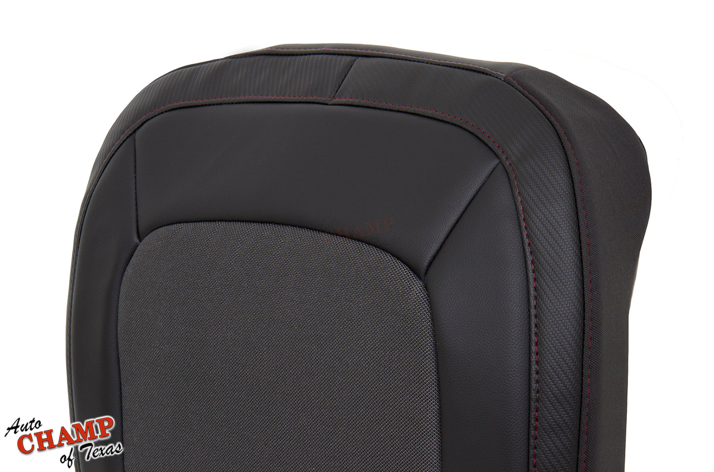 gmc canyon driver backrest seat cover closeup black gray