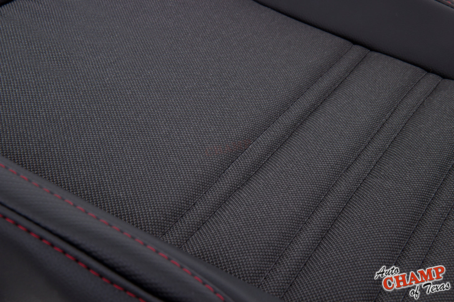 gmc canyon seat fabric closeup black gray