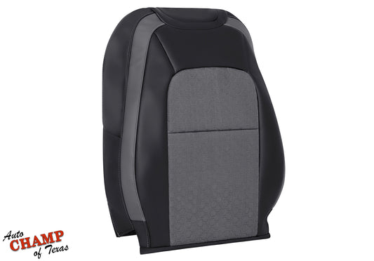 colorado z71 driver side backrest seat cover jet black dark galvanized cloth center
