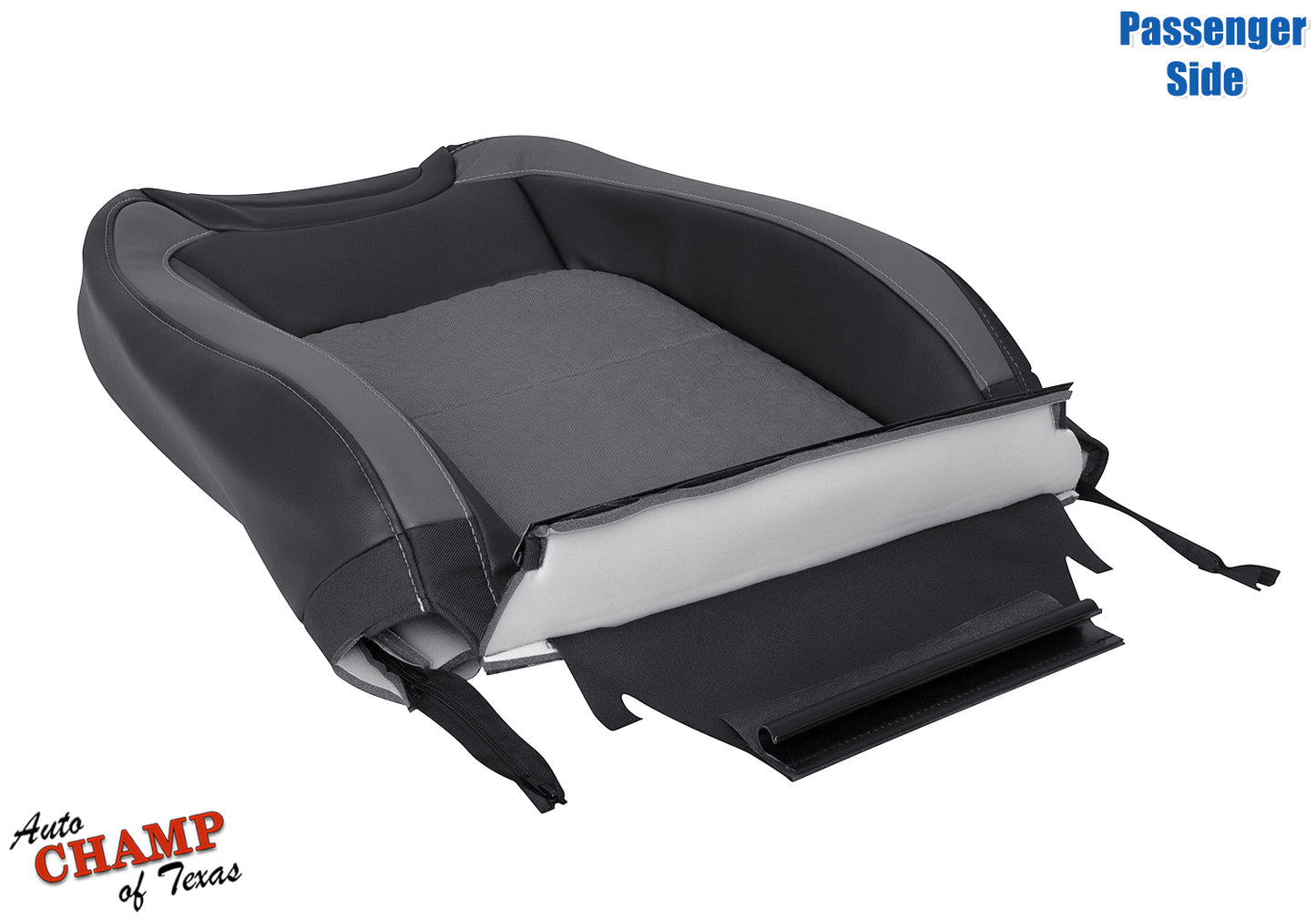 oem style passenger side lean back seat cover colorado black dark gray cloth