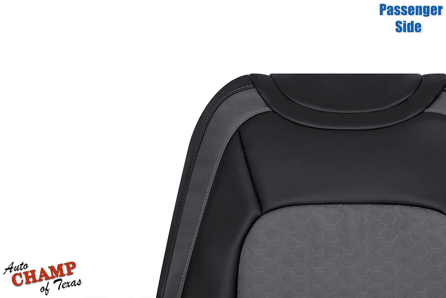 factory original style chevy colorado passenger lean back seat cover black and dark gray