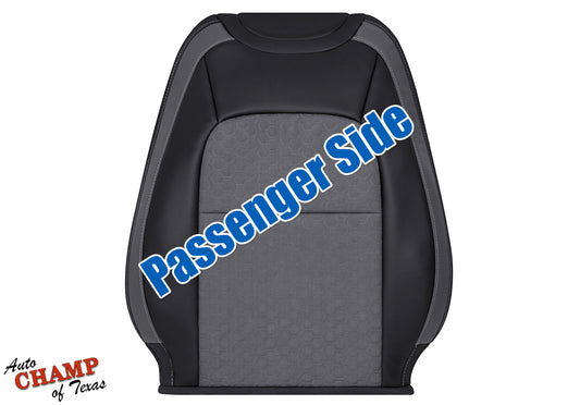 colorado z71 passenger side backrest seat cover jet black dark galvanized cloth center