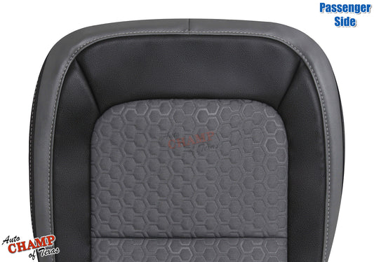 passenger bottom seat cover chevy colorado black dark gray cloth oem style