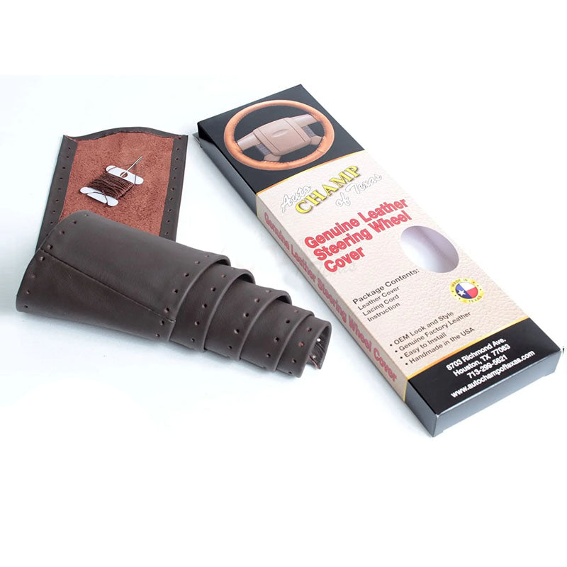 2015 dodge ram 1500 brown leather steering wheel wrap cover