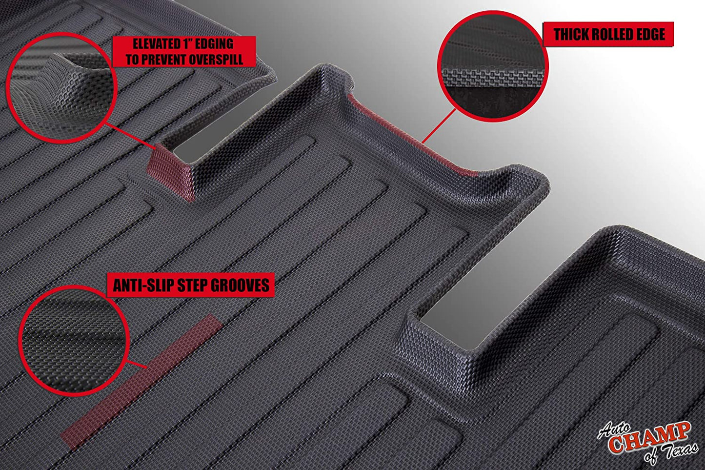 tesla model 3 floor mat anti slip edge detail