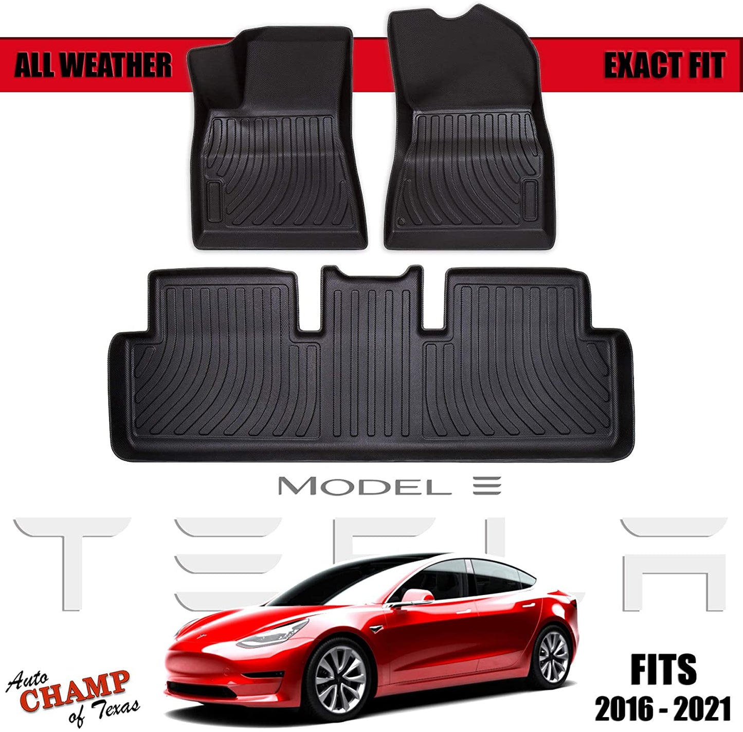 tesla model 3 floor mats full set 2016 2021