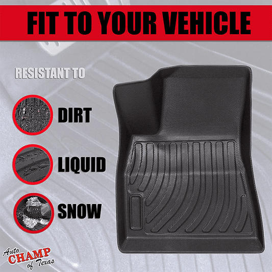 2016-2021 Tesla Model 3 – Front & Rear All Season Mats – Waterproof-1