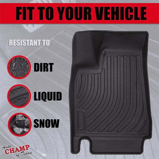 2016-2021 Tesla Model X 5 Seater – Front & Rear All Season Mats – Waterproof-2