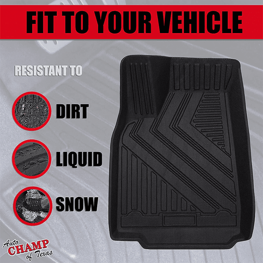 2016-2021 Tesla Model X 6 Seater – Front & Rear All Season Mats – Waterproof-1