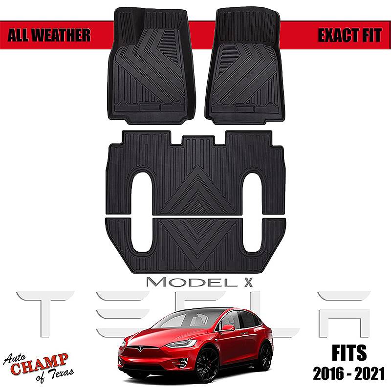 waterproof floor mat for tesla model x 6 seat