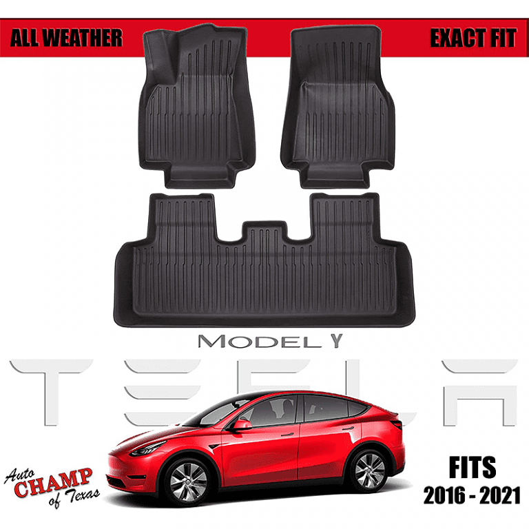 2016-2021 Tesla Model Y – Front & Rear All Season Mats – Waterproof-5