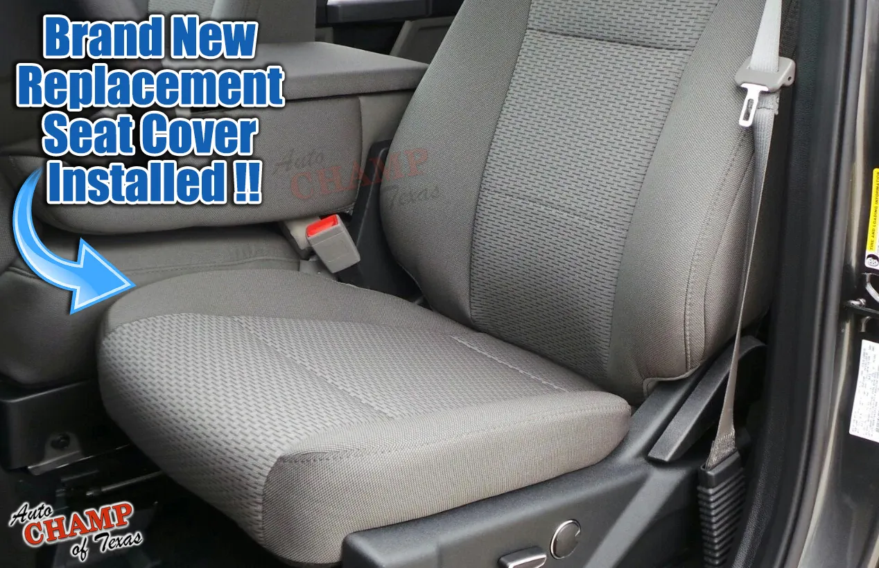 driver seat cover cloth gray bottom 2017 2022 ford f-250