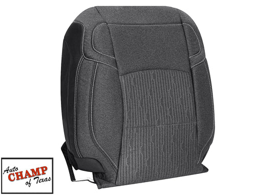 2019 2024 dodge ram 2500 dark gray cloth driver seat cover lean back