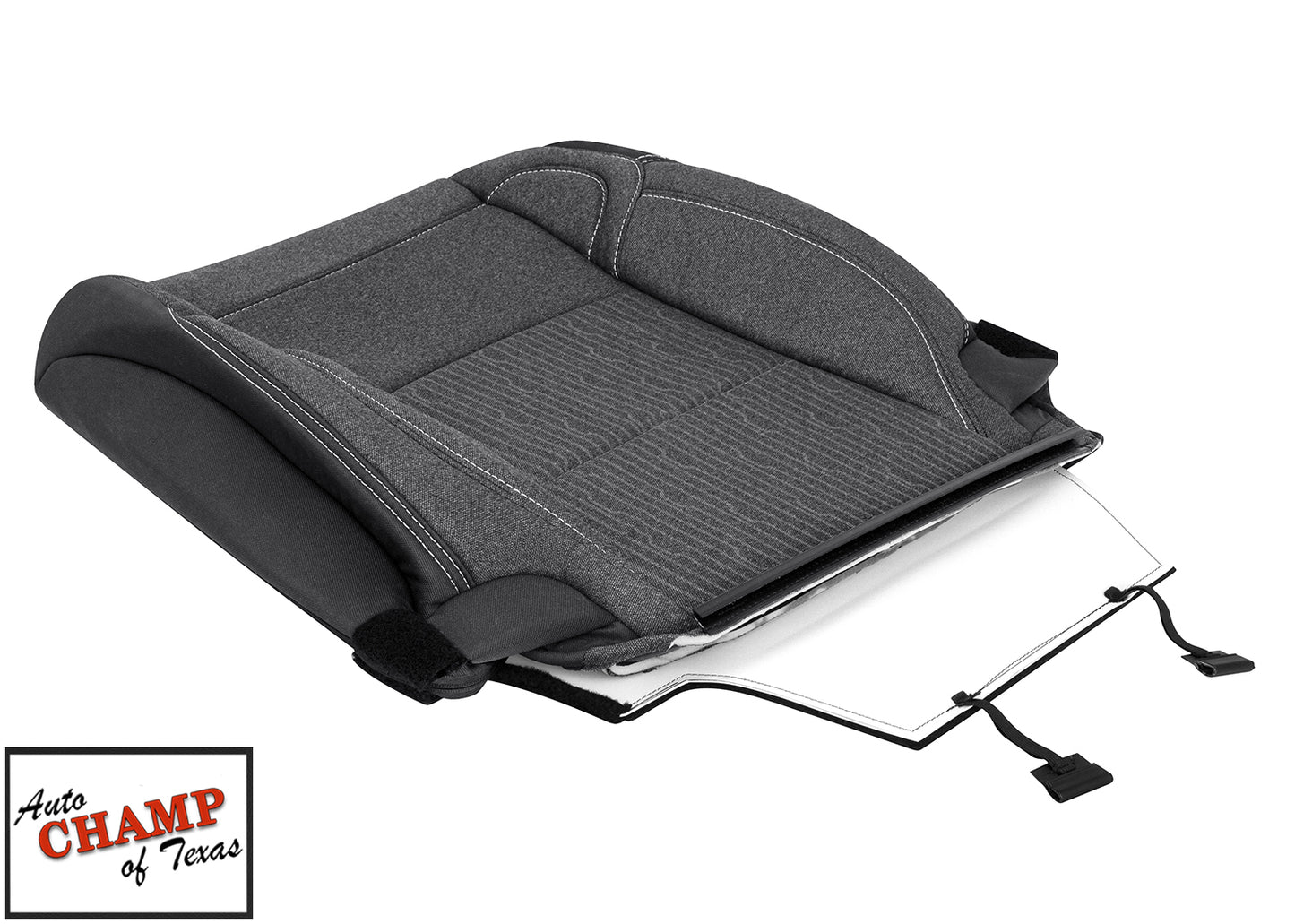 seat back cover cloth passenger ram 2500 dark gray 2019 2024