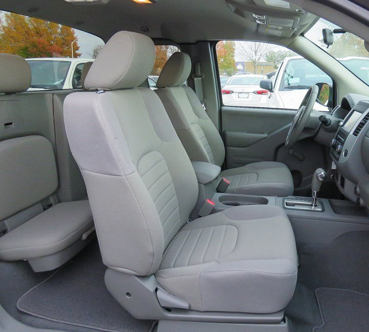 2005-2021 Nissan Frontier Extended-Cab Driver Side Bottom Cloth Seat Cover Gray
